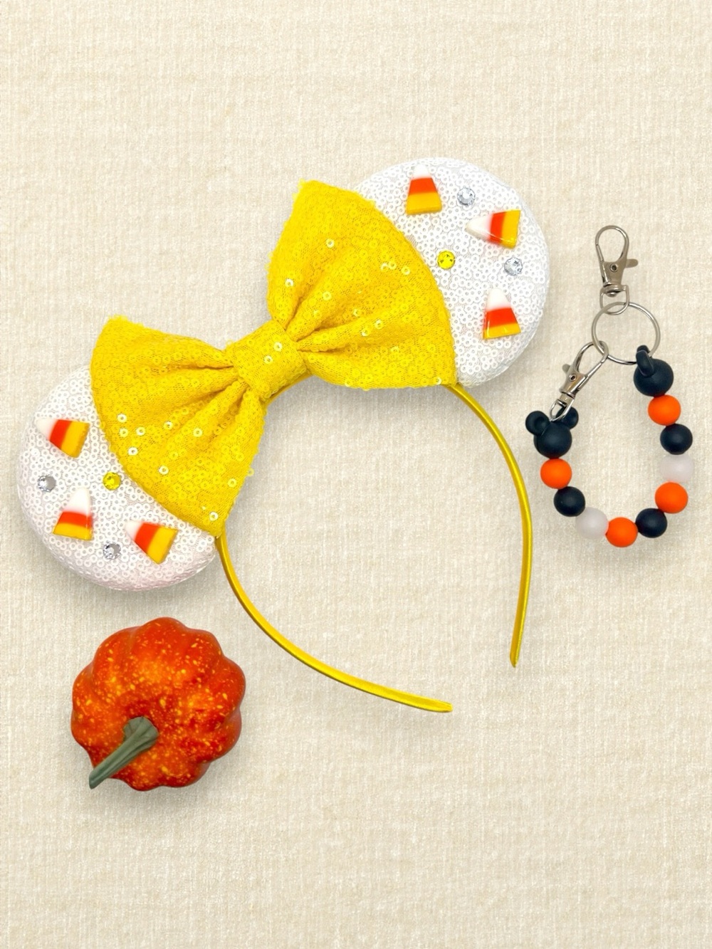 Candy Corn Mouse Ears & Holder Set | Disney-Inspired Halloween Mouse Ears
